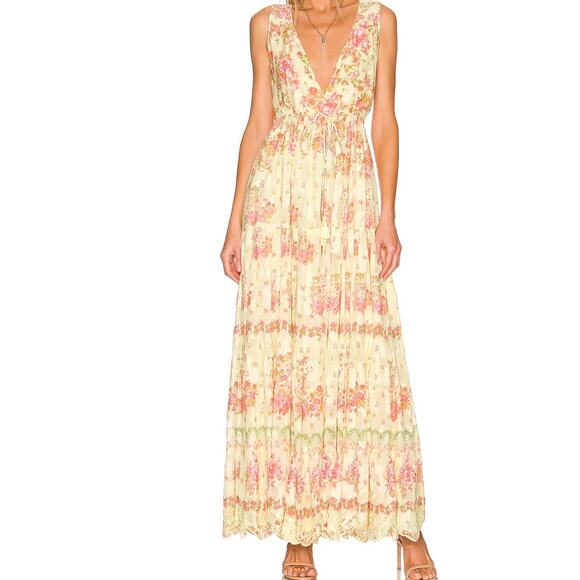 Hemant and Nandita Livia Long Butter Yellow Maxi NWT Sz S - Picture 1 of 10